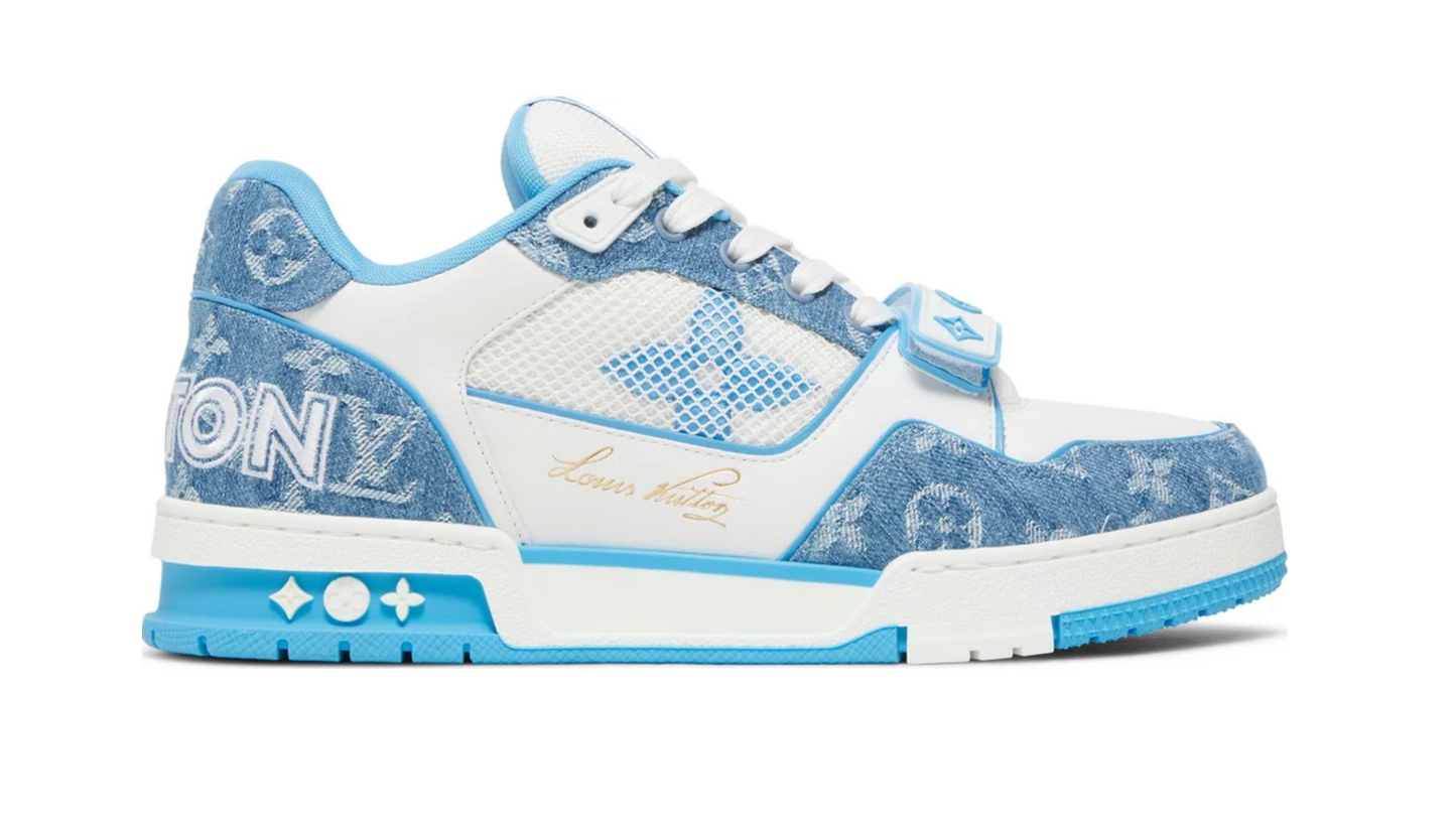 Trainer Low 'Velcro Strap - Light Blue Monogram Denim'