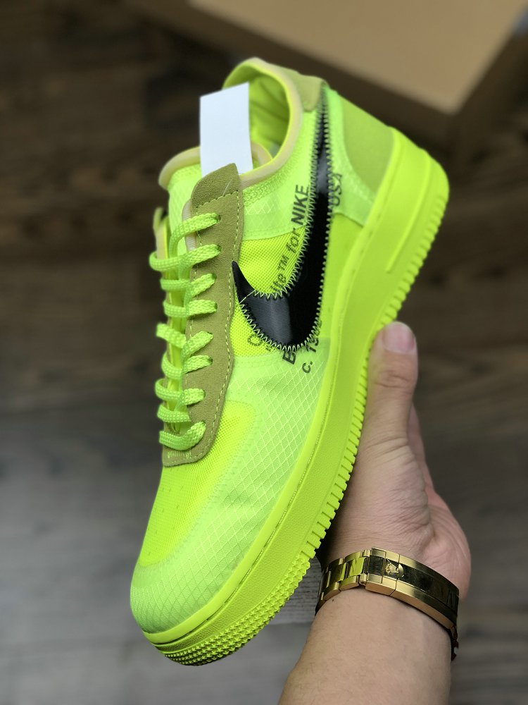 Off-White x Air Force 1 “Fluorescent green” - whatever on 