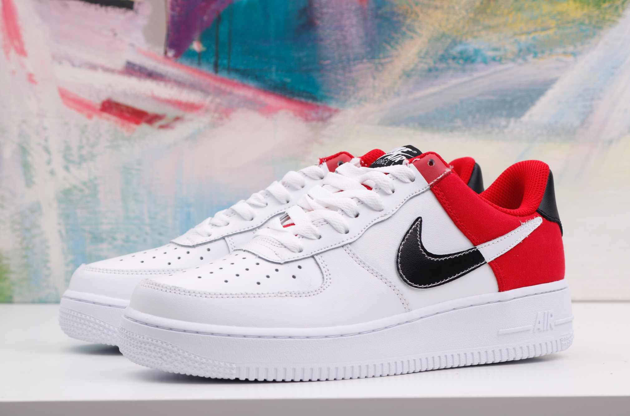 nike air force one red and black