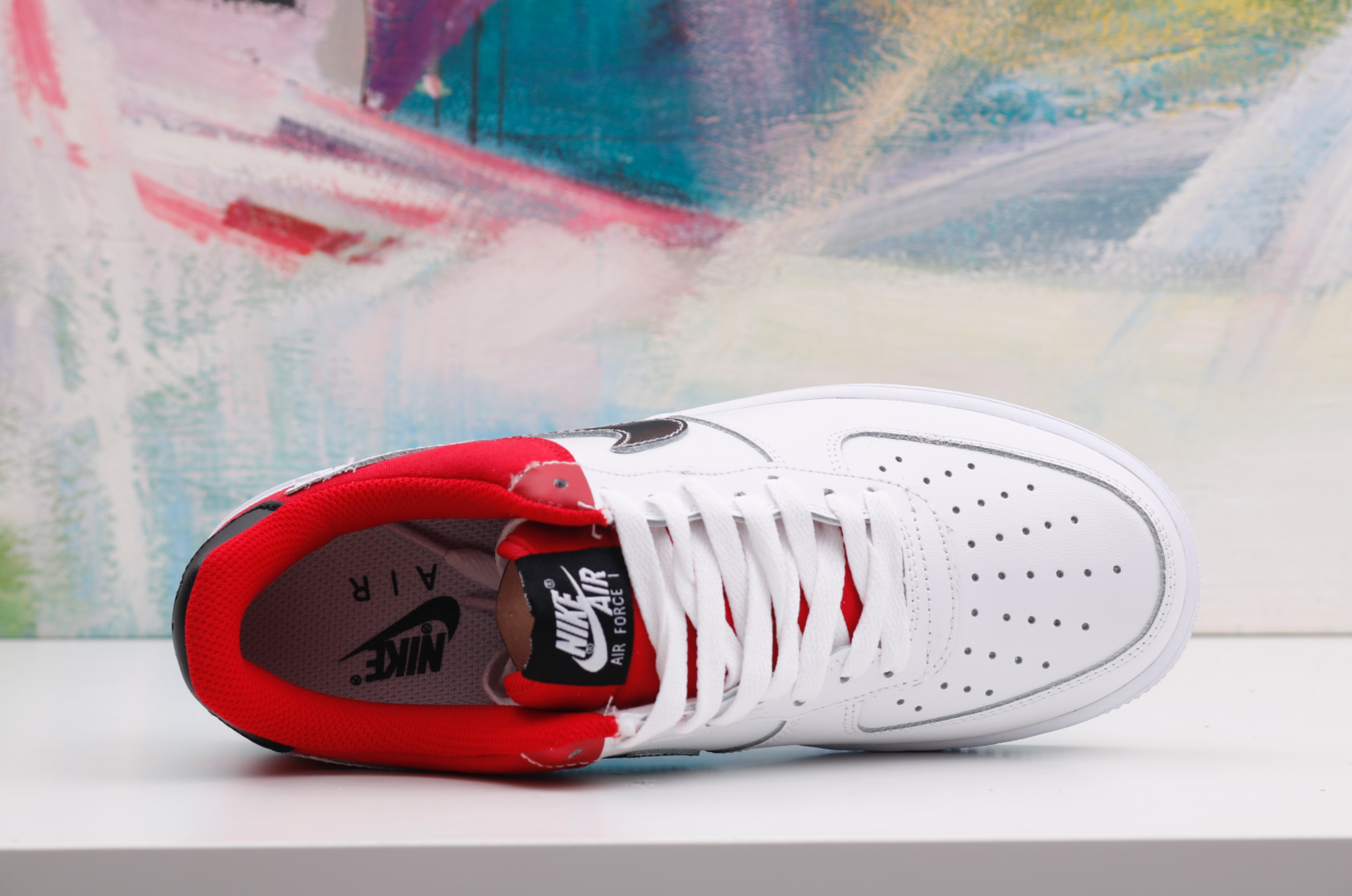 nike air force one red and black
